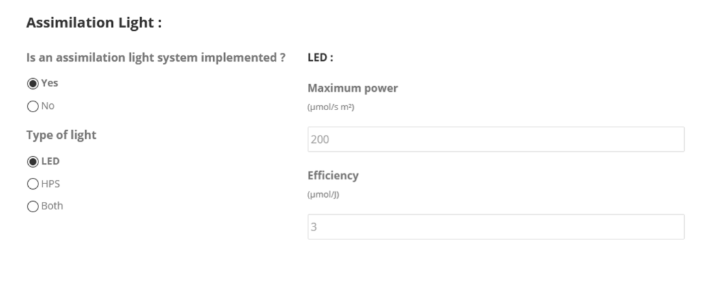 FAQ supplementary lighting parameters